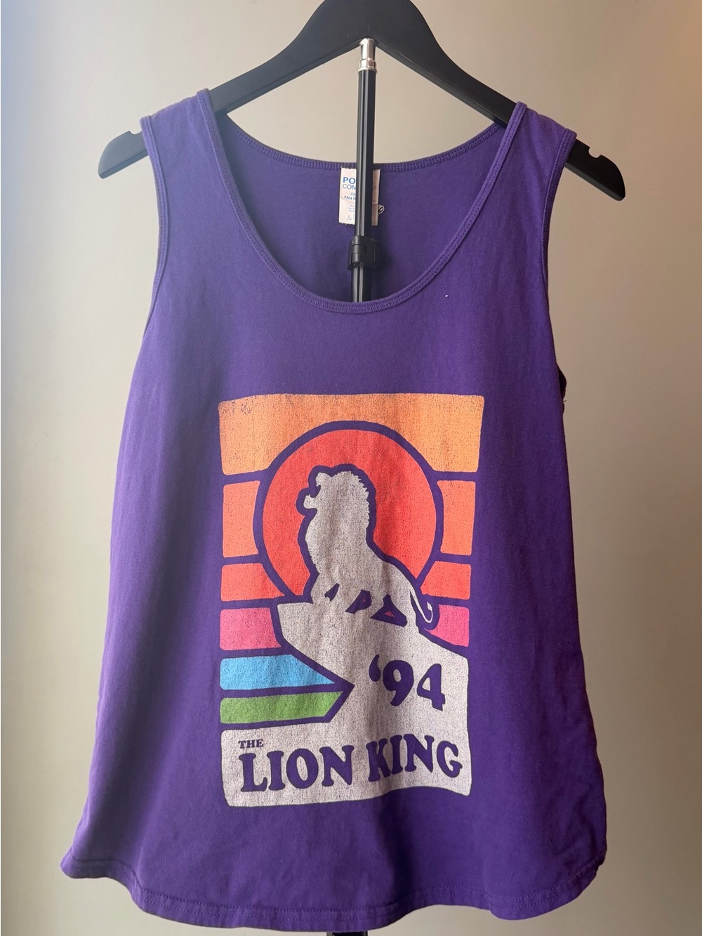 Disney Lion King Purple 94 Tank Top 100% Cotton LG Vintage Retro 90s Vacation